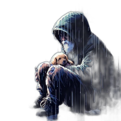 umbrella, jacket, concept art, photorealistic transparent PNG cut-out
