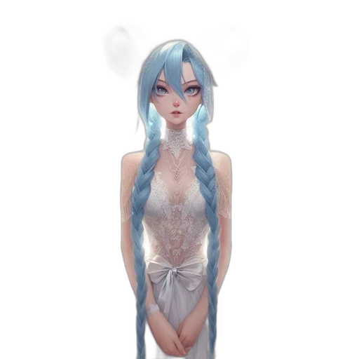 dress, staff, creature, robot transparent PNG cut-out