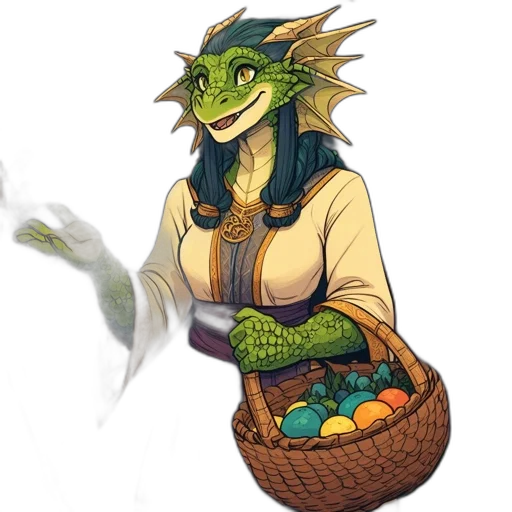 dragon, food, staff, creature transparent PNG cut-out