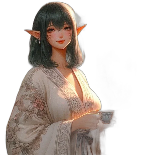 dress, staff, dragon, mask transparent PNG cut-out