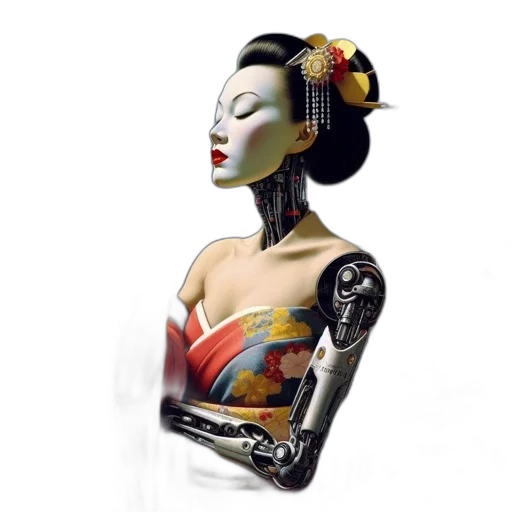 robot, jewelry, mask, photorealistic transparent PNG cut-out