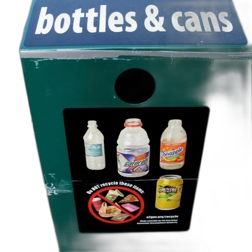 bottle, robot, recycling, bin transparent PNG cut-out