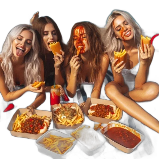 food, photorealistic, concept art, oil painting transparent PNG cut-out