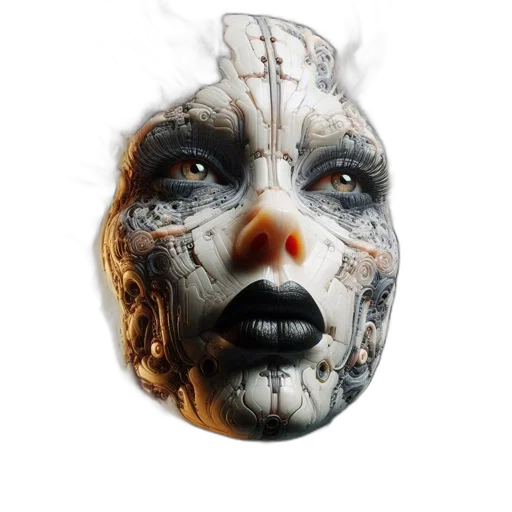 mask, face, creature, jewelry transparent PNG cut-out