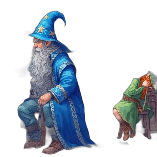 fantasy art, concept art, pixel art, watercolor transparent PNG cut-out