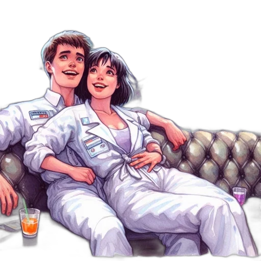 concept art, comic book art, pixel art, vaporwave transparent PNG cut-out