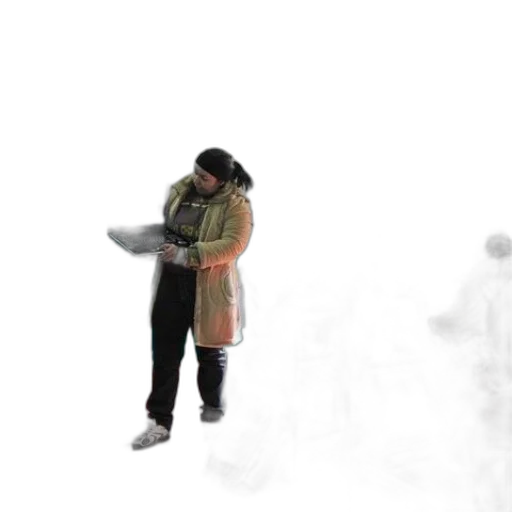 jacket, staff, robot, weapon transparent PNG cut-out