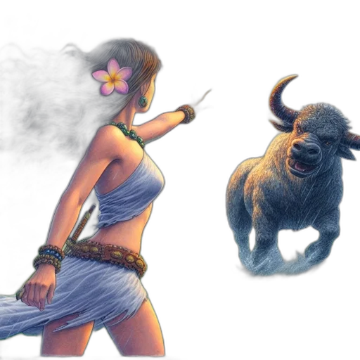 concept art, fantasy art, comic book art, pixel art transparent PNG cut-out