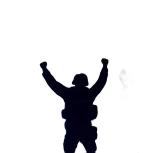 jacket, staff, robot, weapon transparent PNG cut-out