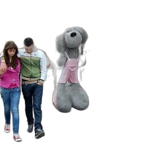 3d render, concept art, couple, walks transparent PNG cut-out