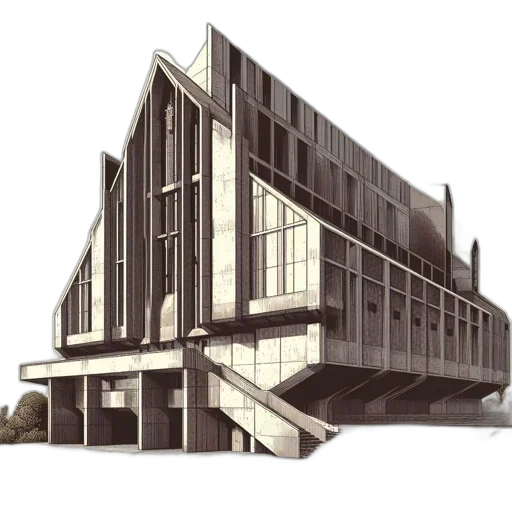 building, furniture, concept art, 3d render transparent PNG cut-out