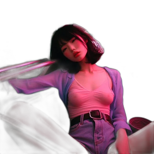 jacket, hair, robot, dress transparent PNG cut-out