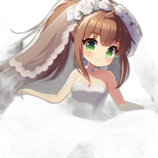 dress, crown, flower, robot transparent PNG cut-out