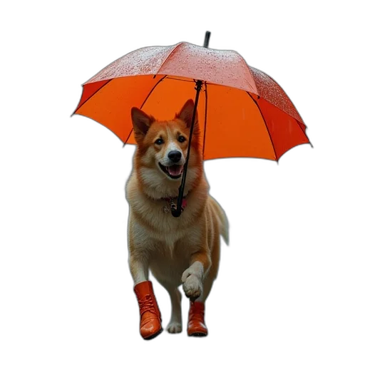 umbrella, staff, animal, hat transparent PNG cut-out