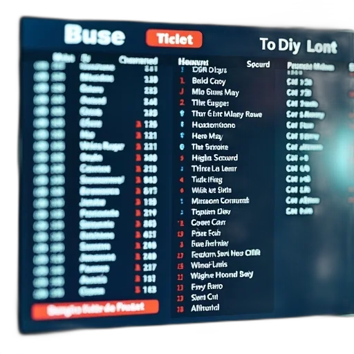 bus, timetable, ticket, screen transparent PNG cut-out
