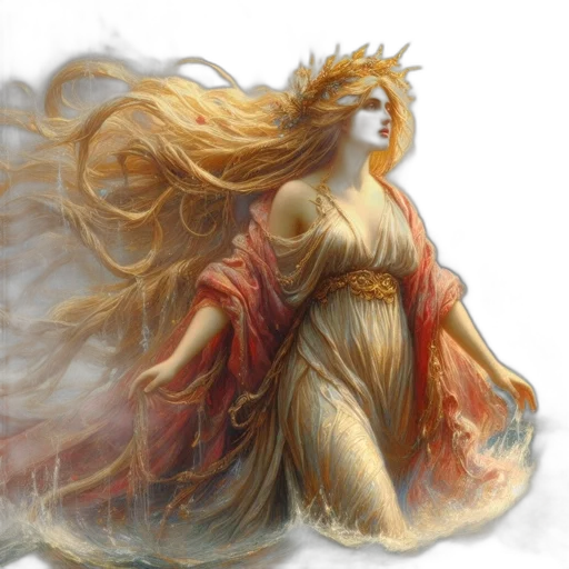 dress, crown, fantasy art, concept art transparent PNG cut-out