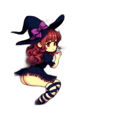 hat, staff, pixel art, fantasy art transparent PNG cut-out
