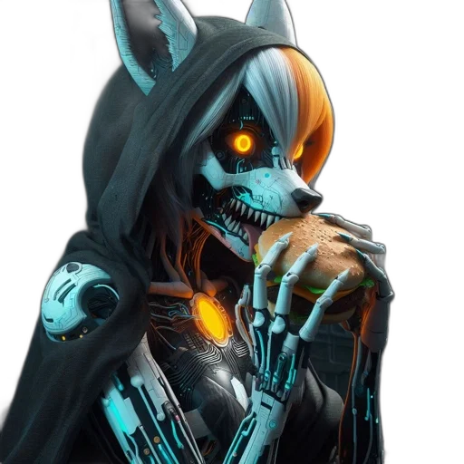 mask, robot, creature, staff transparent PNG cut-out