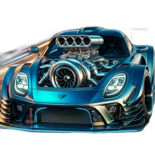 car, photorealistic, concept art, 3d render transparent PNG cut-out