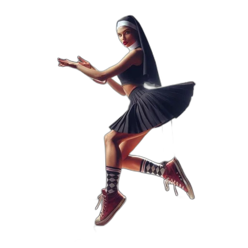 dress, shoes, staff, jewelry transparent PNG cut-out