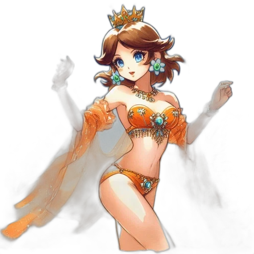 crown, staff, dress, weapon transparent PNG cut-out