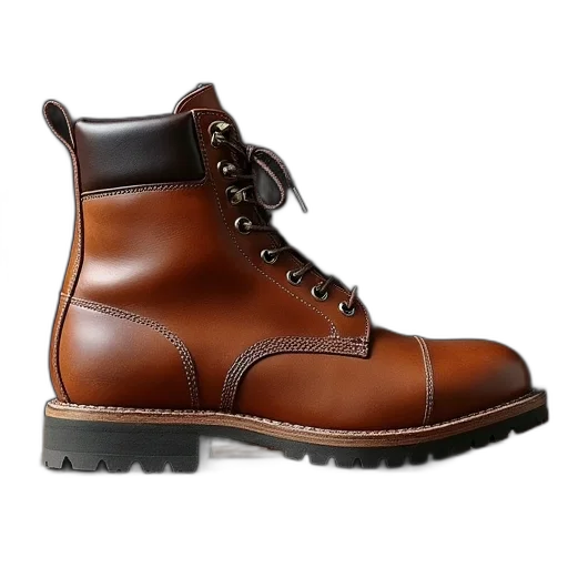 shoes, photorealistic, 3d render, brown transparent PNG cut-out