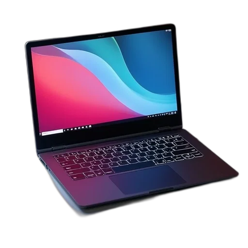 3d render, colorful, lenovo, yoga transparent PNG cut-out
