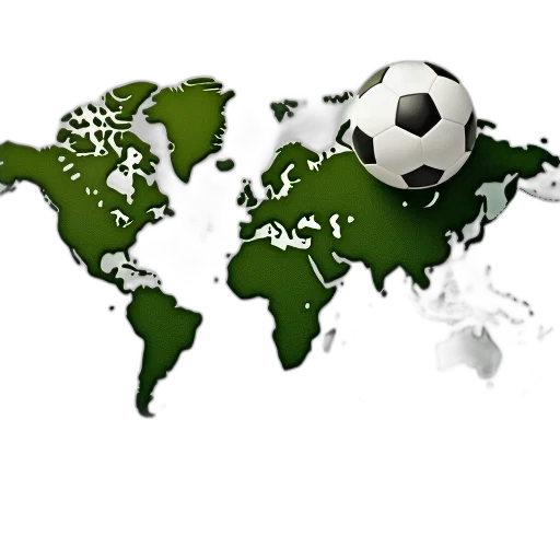 stylized, world, map, soccer transparent PNG cut-out