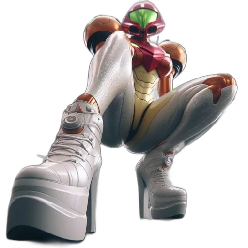 shoes, robot, weapon, 3d render transparent PNG cut-out