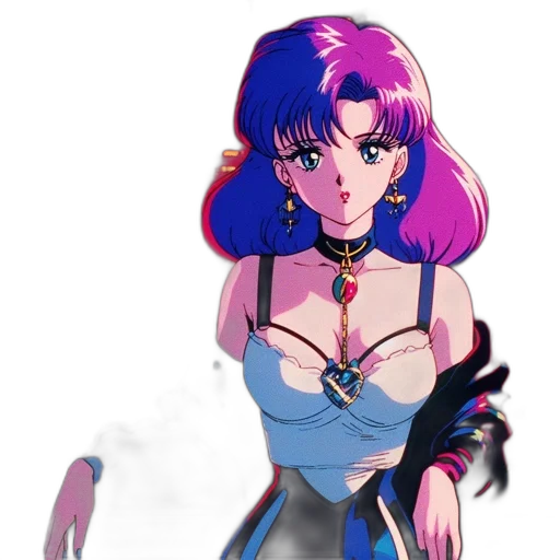 dress, vaporwave, anime, concept art transparent PNG cut-out