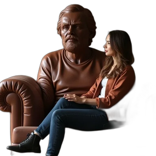 furniture, jacket, face, creature transparent PNG cut-out