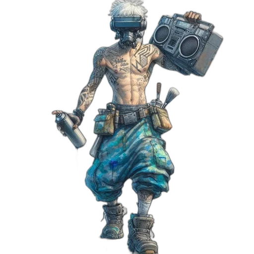 weapon, robot, staff, concept art transparent PNG cut-out