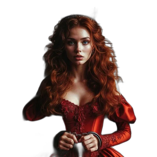 dress, crown, hair, face transparent PNG cut-out