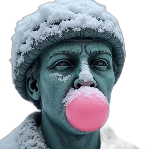 face, photorealistic, vaporwave, 3d render transparent PNG cut-out