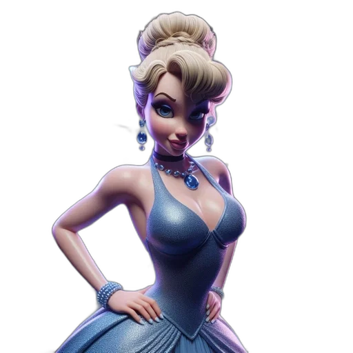dress, staff, concept art, 3d render transparent PNG cut-out