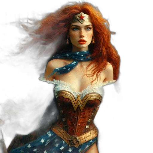 fantasy art, comic book art, concept art, photorealistic transparent PNG cut-out