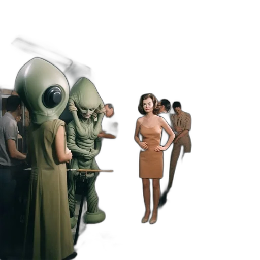 robot, dress, mask, creature transparent PNG cut-out
