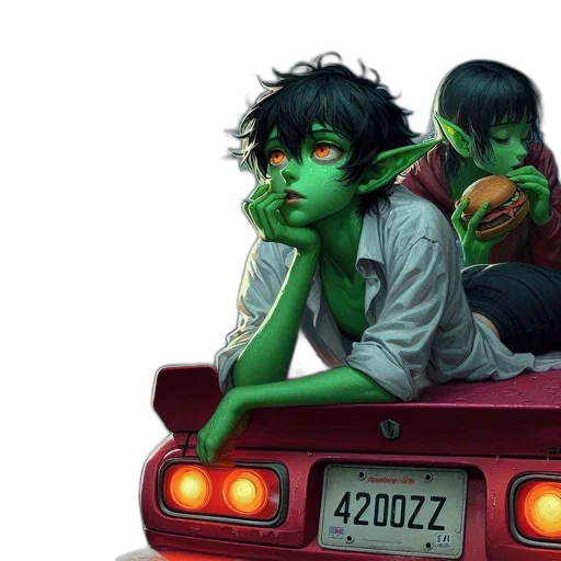 car, concept art, comic book art, photorealistic transparent PNG cut-out