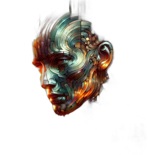 face, mask, robot, creature transparent PNG cut-out