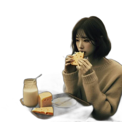 food, concept art, oil painting, photorealistic transparent PNG cut-out