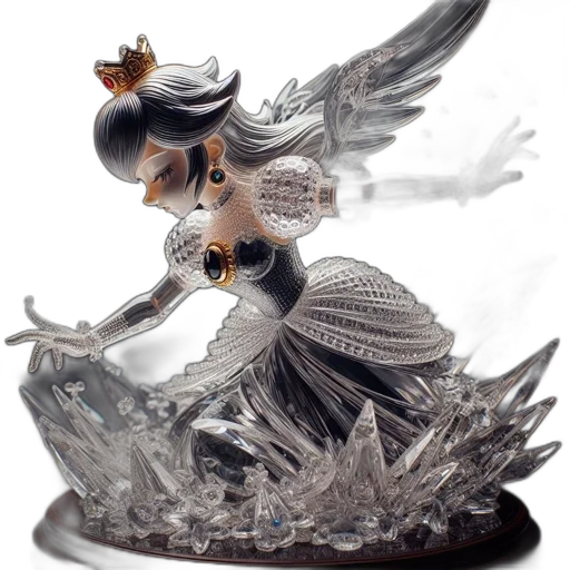 crown, fantasy art, concept art, 3d render transparent PNG cut-out