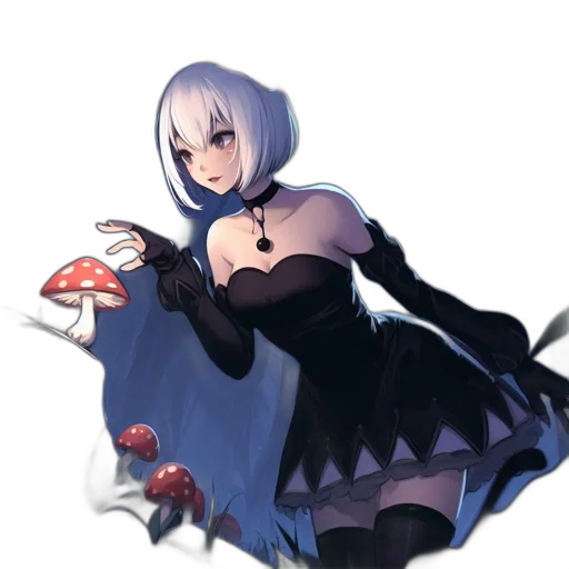 dress, weapon, staff, creature transparent PNG cut-out