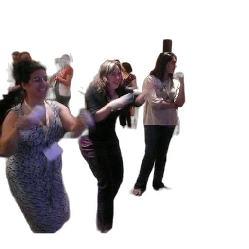 staff, group, women, dancing transparent PNG cut-out