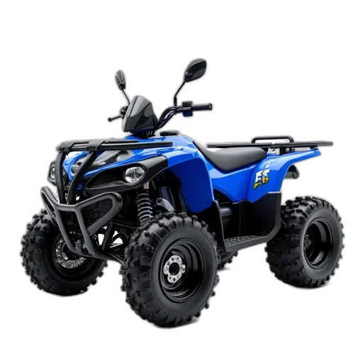 blue, black, all-terrain, vehicle transparent PNG cut-out