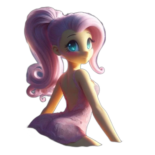 dress, creature, hair, robot transparent PNG cut-out