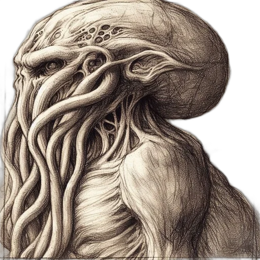 creature, face, mask, hair transparent PNG cut-out