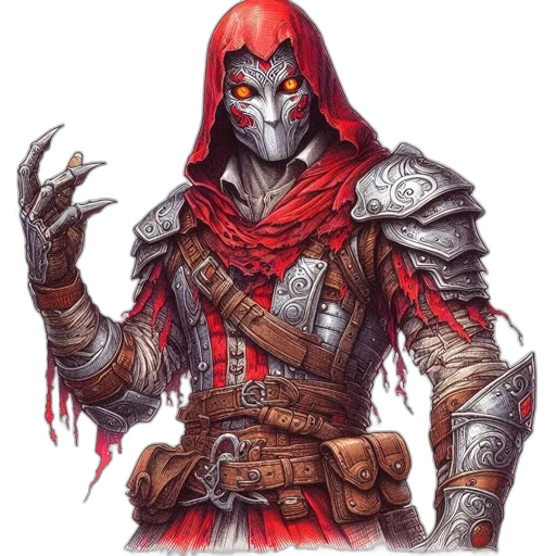 mask, fantasy art, concept art, comic book art transparent PNG cut-out