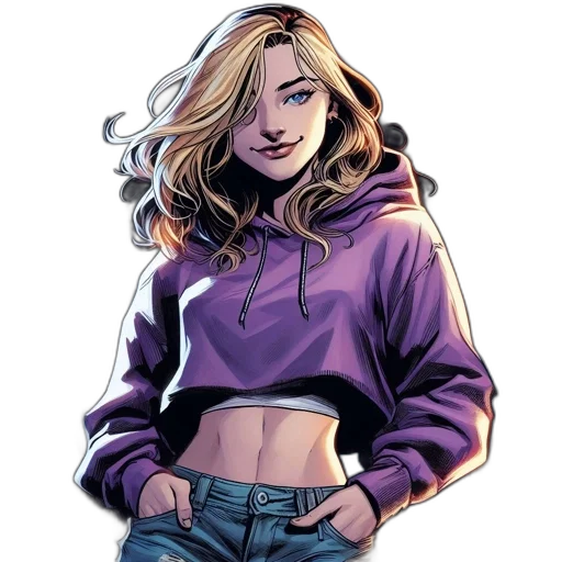 jacket, comic book art, concept art, cartoon transparent PNG cut-out