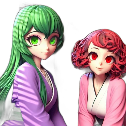 3d render, concept art, anime, fantasy art transparent PNG cut-out