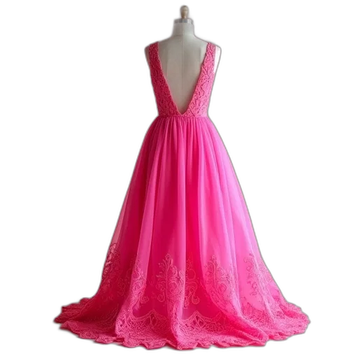 dress, neon, bright, pink transparent PNG cut-out